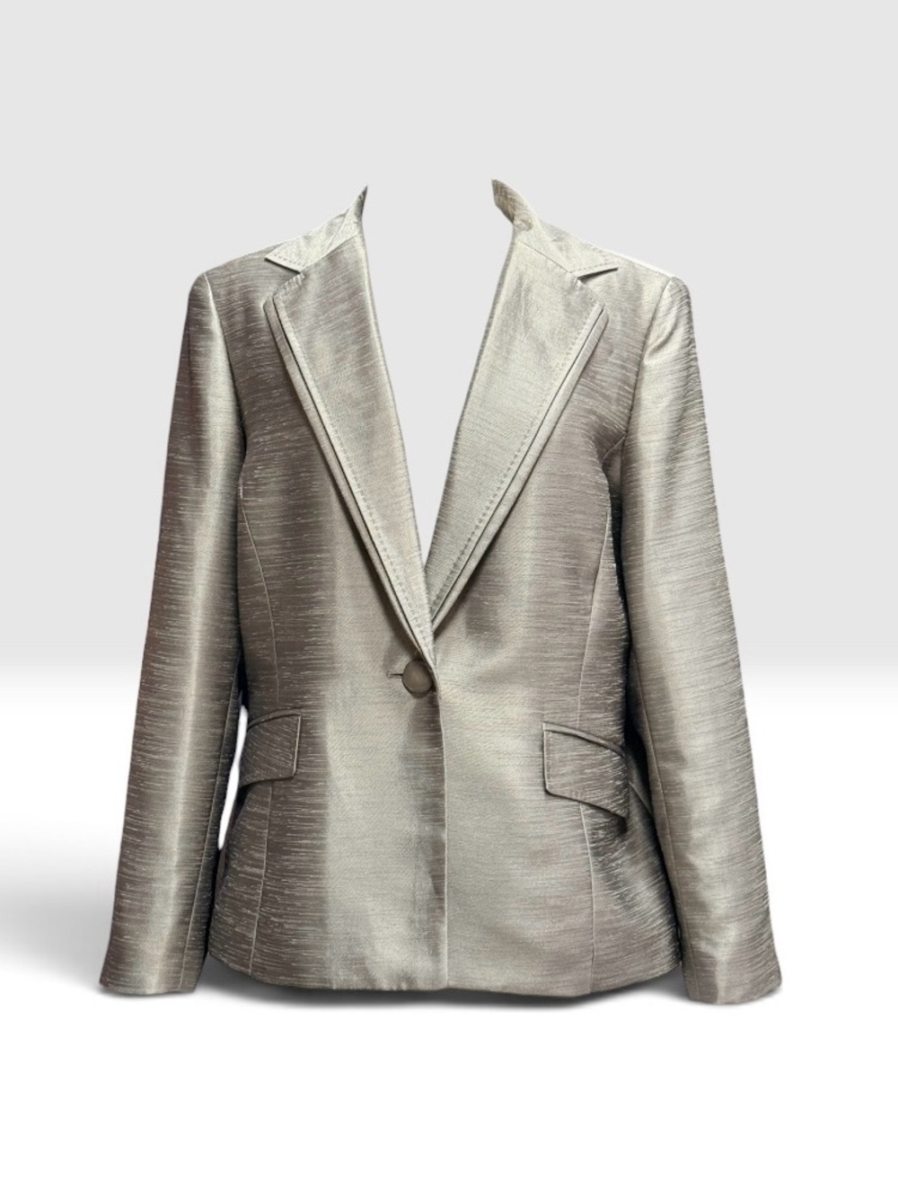 Kasper Silver Single-Button Women's Blazer